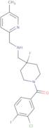 1-(3-Chloro-4-fluorobenzoyl)-4-fluoro-N-[(5-methyl-2-pyridinyl)methyl]-4-piperidinemethanamine