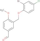 3-[(2-Bromo-4-chlorophenoxy)methyl]-4-methoxybenzaldehyde