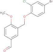 3-[(4-Bromo-2-chlorophenoxy)methyl]-4-methoxybenzaldehyde