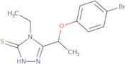 5-[1-(4-Bromophenoxy)ethyl]-4-ethyl-4H-1,2,4-triazole-3-thiol