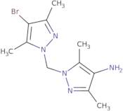 1-[(4-Bromo-3,5-dimethyl-1H-pyrazol-1-yl)methyl]-3,5-dimethyl-1H-pyrazol-4-amine hydrochloride