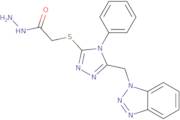 2-{[5-(1H-1,2,3-Benzotriazol-1-ylmethyl)-4-phenyl-4H-1,2,4-triazol-3-yl]thio}acetohydrazide