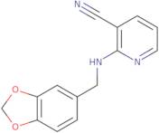 2-[(1,3-Benzodioxol-5-ylmethyl)amino]nicotinonitrile