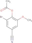 2-Bromo-4-cyano-6-methoxyphenyl acetate