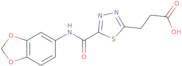 3-{5-[(1,3-Benzodioxol-5-ylamino)carbonyl]-1,3,4-thiadiazol-2-yl}propanoic acid