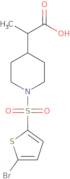 2-{1-[(5-Bromo-2-thienyl)sulfonyl]piperidin-4-yl}propanoic acid