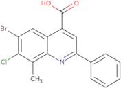 6-Bromo-7-chloro-8-methyl-2-phenylquinoline-4-carboxylic acid