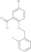 5-Bromo-2-[(2-fluorobenzyl)oxy]benzoyl chloride