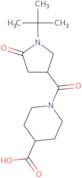 1-[(1-tert-Butyl-5-oxopyrrolidin-3-yl)carbonyl]piperidine-4-carboxylic acid