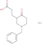 3-(1-Benzyl-4-oxopiperidin-3-yl)propanoic acid hydrochloride