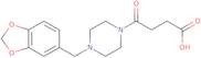 4-[4-(1,3-Benzodioxol-5-ylmethyl)piperazin-1-yl]-4-oxobutanoic acid