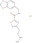 N-(1,3-Benzodioxol-5-ylmethyl)-3-[2-(methylamino)ethyl]-1,2,4-oxadiazole-5-carboxamide hydrochlori…