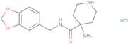 N-(1,3-Benzodioxol-5-ylmethyl)-4-methylpiperidine-4-carboxamide hydrochloride