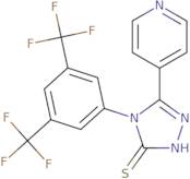 4-[3,5-Bis(trifluoromethyl)phenyl]-5-pyridin-4-yl-4H-1,2,4-triazole-3-thiol