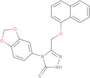 4-(1,3-Benzodioxol-5-yl)-5-[(1-naphthyloxy)methyl]-4H-1,2,4-triazole-3-thiol