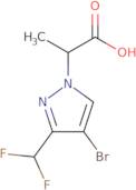 2-[4-Bromo-3-(difluoromethyl)-1H-pyrazol-1-yl]propanoic acid