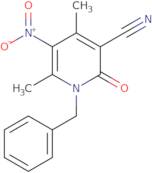 1-Benzyl-4,6-dimethyl-5-nitro-2-oxo-1,2-dihydropyridine-3-carbonitrile