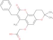 [(3-Benzyl-4,8,8-trimethyl-2-oxo-9,10-dihydro-2H,8H-pyrano[2,3-f]chromen-5-yl)oxy]acetic acid