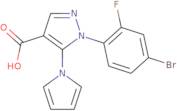 1-(4-Bromo-2-fluorophenyl)-5-(1H-pyrrol-1-yl)-1H-pyrazole-4-carboxylic acid