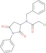 N-Benzyl-2-chloro-N-(2,5-dioxo-1-phenylpyrrolidin-3-yl)acetamide