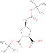 (2S,4S)-1-(tert-Butoxycarbonyl)-4-((tert-butoxycarbonyl)amino)pyrrolidine-2-carboxylic acid