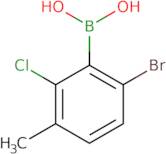 6-Bromo-2-chloro-3-methylphenylboronicacid