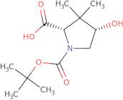 (2S,4S)-N-Boc-4-hydroxy-3,3-dimethylpyrrolidine-2-carboxylicacid