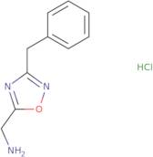 1-(3-Benzyl-1,2,4-oxadiazol-5-yl)methanamine hydrochloride (1:1)