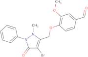 4-((4-bromo-2-methyl-5-oxo-1-phenyl(3-pyrazolin-3-yl))methoxy)-3-methoxybenzaldehyde