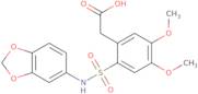 2-(2-((Benzo[d]1,3-dioxolan-5-ylamino)sulfonyl)-4,5-dimethoxyphenyl)acetic acid