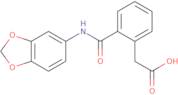 2-(2-(N-Benzo[3,4-d]1,3-dioxolen-5-ylcarbamoyl)phenyl)acetic acid