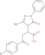 4-(4-Bromophenyl)-2-(3-methyl-5-oxo-1-phenyl(2-pyrazolin-4-yl))-4-oxobutanoic acid