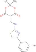 5-(((4-(3-bromophenyl)(2,5-thiazolyl))amino)methylene)-2,2-dimethyl-1,3-dioxane-4,6-dione