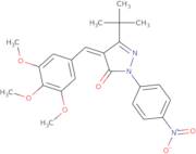 3-(tert-butyl)-1-(4-nitrophenyl)-4-((3,4,5-trimethoxyphenyl)methylene)-2-pyrazolin-5-one