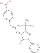 3-(tert-butyl)-4-(3-(4-nitrophenyl)prop-2-enylidene)-1-phenyl-2-pyrazolin-5-one