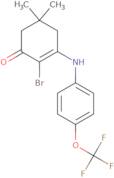 2-bromo-5,5-dimethyl-3-((4-(trifluoromethoxy)phenyl)amino)cyclohex-2-en-1-one