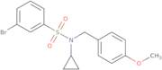 3-Bromo-N-cyclopropyl-N-[(4-methoxyphenyl)methyl]benzene-1-sulfonamide