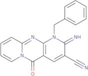 1-Benzyl-2-imino-10-oxo-1,10-dihydro-2H-1,9,10a-triaza-anthracene-3-carbonitrile