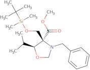 (4R,5S)-3-N-Benzyl-4-(t-butyldimethylsilyloxymethyl)-5-isopropyloxazoladine-4-carboxylic acid, methyl ester