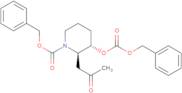 trans-N,O-Bis(benzyloxycarbonyl) 3-hydroxy-2-(2-oxopropyl)piperidine