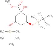 (3S,5S)-3,5-Bis[[(1,1-dimethylethyl)dimethylsilyl]oxy]-1-hydroxy-cyclohexanecarboxylic acid methyl…