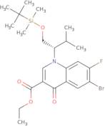 6-Bromo-1-[(1S)-1-[[[(1,1-dimethylethyl)dimethylsilyl]oxy]methyl]-2-methylpropyl]-7-fluoro-1,4-dihydro-4-oxo-3-quinolinecarboxylic a cid ethyl ester