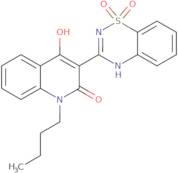 1-Butyl-3-(1,1-dioxido-2H-1,2,4-benzothiadiazin-3-yl)-4-hydroxy-2(1H)-quinolinone