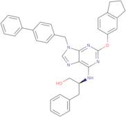 (2S)-2-{[9-(4-Biphenylylmethyl)-2-(2,3-dihydro-1H-inden-5-yloxy)-9H-purin-6-yl]amino}-3-phenyl-1-propanol