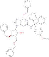 (1S,2S,3S,5S)-3-(benzyloxy)-5-(6-(benzyloxy)-2-(((4-methoxyphenyl)diphenylmethyl)amino)-9H-purin-9…