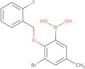 3-Bromo-2-(2'-fluorobenzyloxy)-5-methylphenylboronic acid