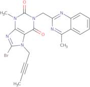 8-Bromo-7-(2-butyn-1-yl)-3,7-dihydro-3-methyl-1- [(4-methyl-2-quinazolinyl)methyl]-1H-purine-2,6-dione