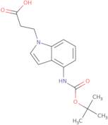 3-(4-tert-Butoxycarbonylamino-indol-1-yl)propionic acid