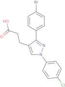 3-(4-Bromophenyl)-1-(4-chlorophenyl)pyrazole-4-propionic acid