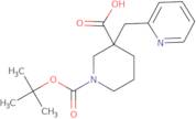 1-[(tert-Butyl)oxycarbonyl]-3-pyridin-2-yl-methylpiperidine-3-carboxylic acid